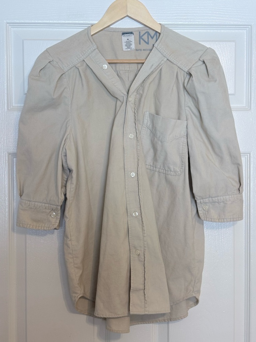 KMJ Kate McHale Jensen x Old Navy Bon Voyage Micro Corduroy Button Down Shirt